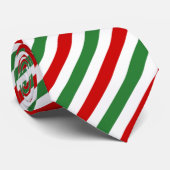 Cravate Sucre de canne Noël rayures Rouge Vert (Roulé)