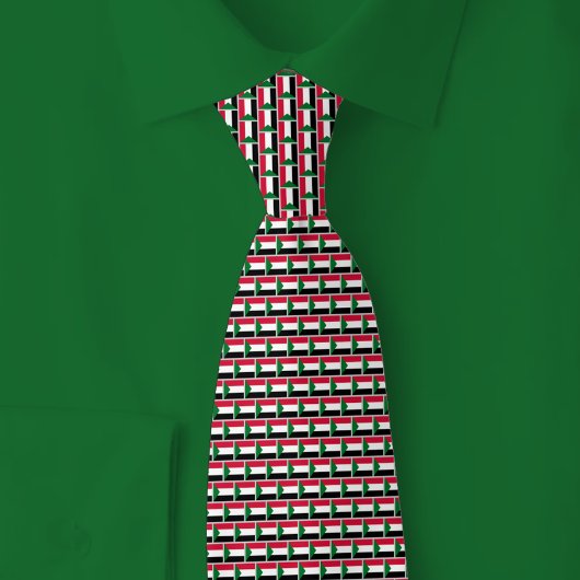 Cravate Sudan Flag Brick Pattern
