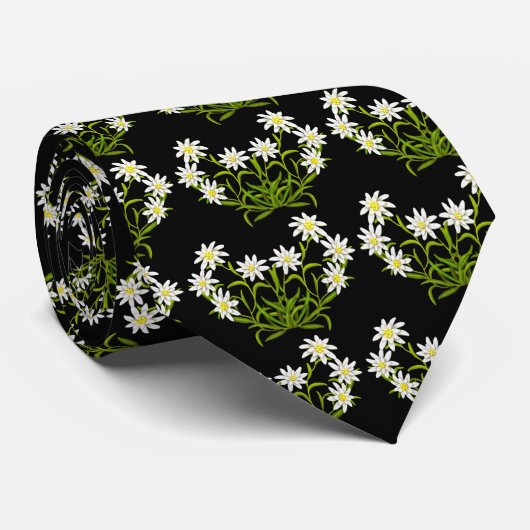 Cravate suisse de fleurs d'edelweiss (Roulé)