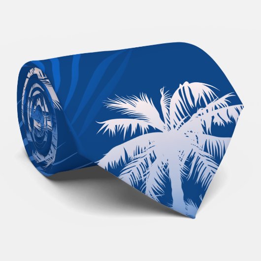 Cravate Summer palm (Roulé)