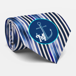 Cravate Summer Popular Navy Blue Boat Stripes Collection