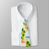 Cravate “Summer Time” beach design  (Attaché)