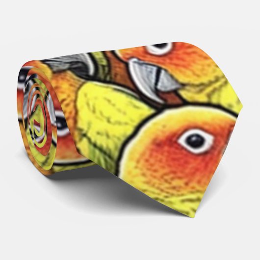 Cravate Sun Conures (Roulé)