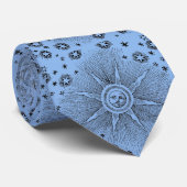 Cravate Sun Stars Antique Nuit Ciel Médiéval Zodiac (Roulé)