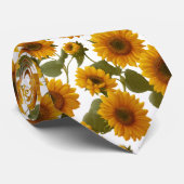 Cravate Sunflower Bloom Floral Pattern (Roulé)