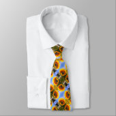 Cravate Sunflower In Sunshine Motif d'art Abstrait (Attaché)