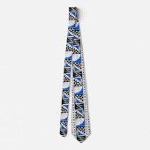 Cravate Sunrise amérindienne du sud-ouest en bleu (Dos)