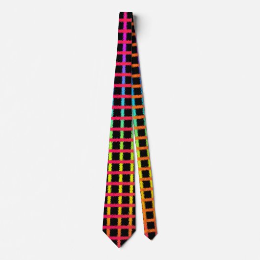 Cravate Sunset Colorful Lines Crazy Fun Tie (Devant)