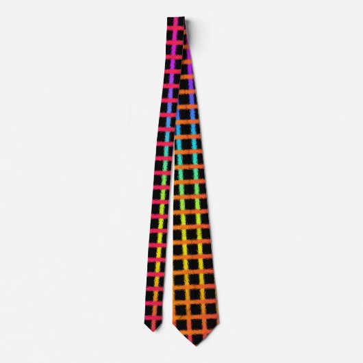 Cravate Sunset Colorful Lines Crazy Fun Tie (Dos)