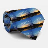 Cravate Sunset Mountain Lake (Roulé)