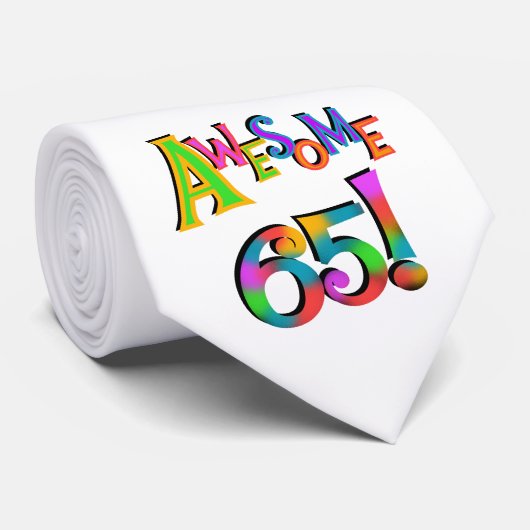 Cravate Super 65 Tshirts et cadeaux d'anniversaire (Roulé)