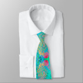Cravate Super Abstrait Rainbow Liquid Swirl (Attaché)