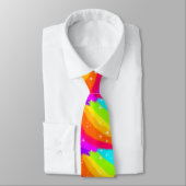 Cravate Super brillant Neon arc-en-ciel éclatants (Attaché)