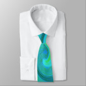Cravate Super Cool Abstrait Aqua Liquid Art Swirl (Attaché)