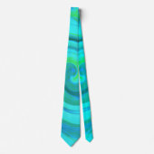 Cravate Super Cool Abstrait Aqua Liquid Art Swirl (Devant)
