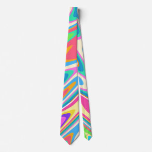 Cravate Super Hipster Retro Rainbow Surface Motif 