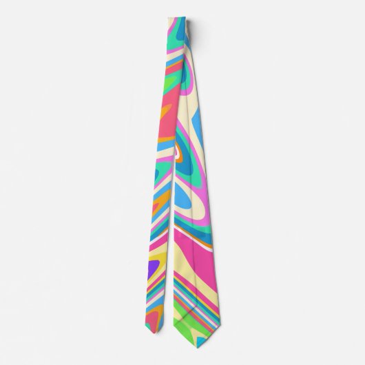 Cravate Super Hipster Retro Rainbow Surface Motif  (Dos)