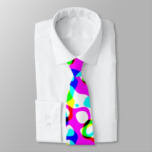 Cravate Super Neon Fluorescent Hippie Liquides Éperons (Attaché)