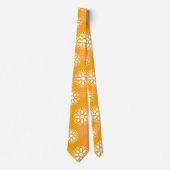 Cravate Super Orange Daisy Fleur Retro Floral (Devant)