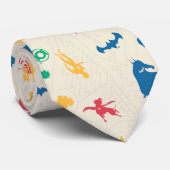 Cravate Super Pets & Justice League Motif Silhouette (Roulé)