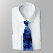 Cravate Super Retro Delft Blue Fractal Art (Attaché)