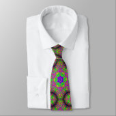 cravate super violet vert hippie (Attaché)
