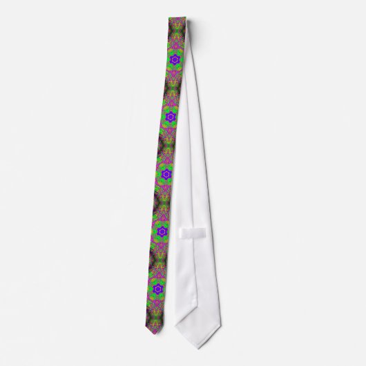 cravate super violet vert hippie (Dos)