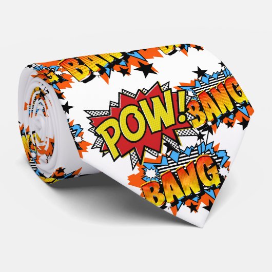 Cravate superbe de bulle de bande dessinée (Roulé)