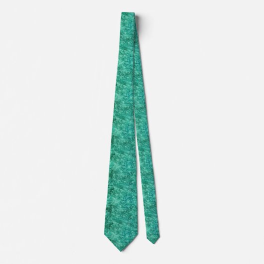 Cravate Superbe Style de Marié Floral Vert (Devant)