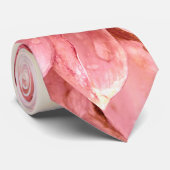 Cravate Superbe tête de fleur de dahlia rose presque (Roulé)