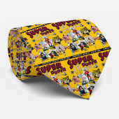 Cravate Superhéros vintage comique (Roulé)