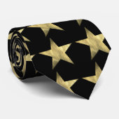 Cravate Superstar d'or d'étoile (Roulé)