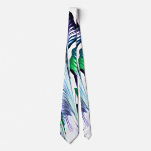Cravate Supprime-douleur 1 Fleur Violette Verte Abstraite