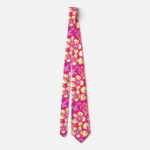 Cravate Surf JUNGLE (COMBO ROSE CHAUDE) (Dos)