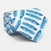 Cravate Surf Motif bleu (Roulé)