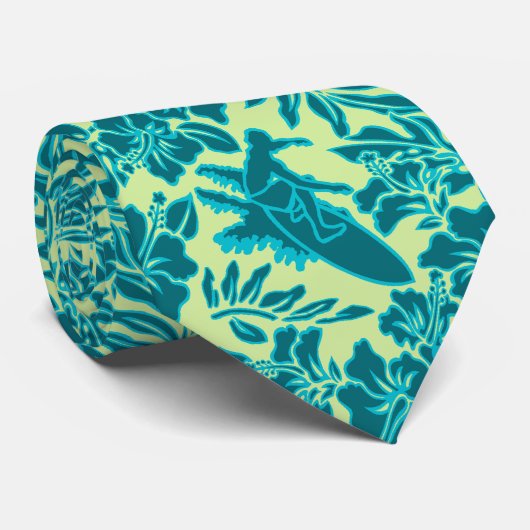 Cravate Surf Pareau Hawaiian Hibiscus Two-sided Printed (Roulé)