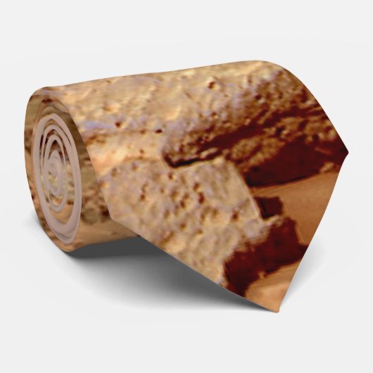 Cravate Surface de Mars, paysage martien (Roulé)