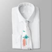 Cravate Surfers et palmiers Motifs (Attaché)