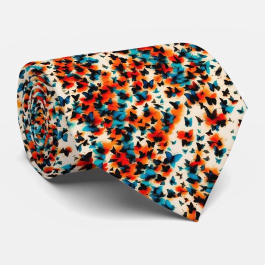 Cravate Susurration des papillons (Roulé)