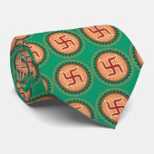 Cravate Svastika avec le style indien traditionnel Mandana (Roulé)