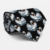 Cravate Swan Birds Design Motif (Roulé)
