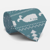 Cravate Sweat de Noël Motif Knagged Baleine Rustique (Roulé)