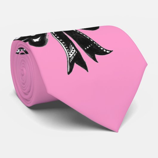 Cravate Sweet Bows (Eléphant Rose) (Roulé)