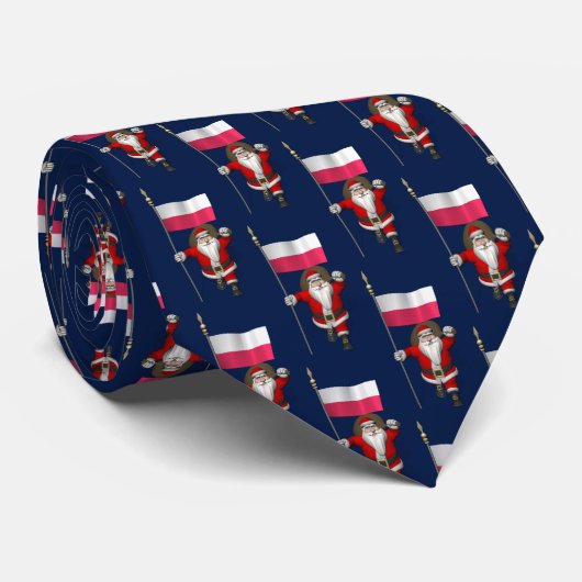 Cravate Sweet Saint Nicholas With Flag Of Poland (Roulé)