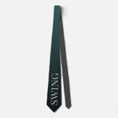 Cravate Swing music danse tenue pour hommes classique noir (Devant)