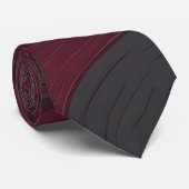Cravate Swirls à Dark Red and Gray (Roulé)
