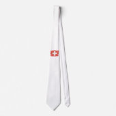 Cravate Switzerland flag brush stroke, national flag (Devant)
