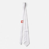 Cravate Switzerland flag brush stroke, national flag (Dos)