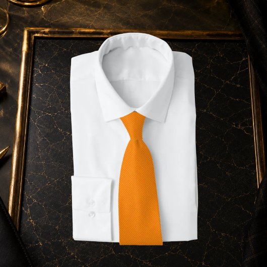 Cravate SYLAS – Écharpe moderne orange vif