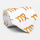 Cravate Symbole astrologique Virgo Gold Zodiac (Roulé)